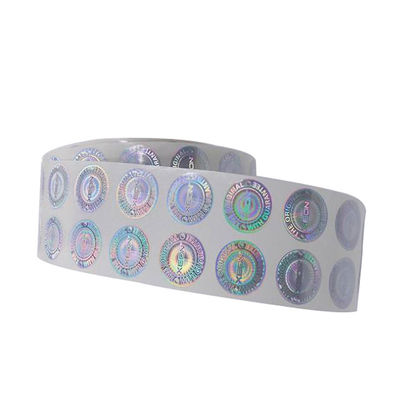 品質  Custom Heat Sensitive Adhesive Laser Hologram Heat Transparent Film Label Sticker 工場