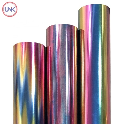 UNIK Flexible Stretchable Wholesale Rolls Custom Design Film Colorful Pearl Bright Heat Transfer Vinyl For Clothing